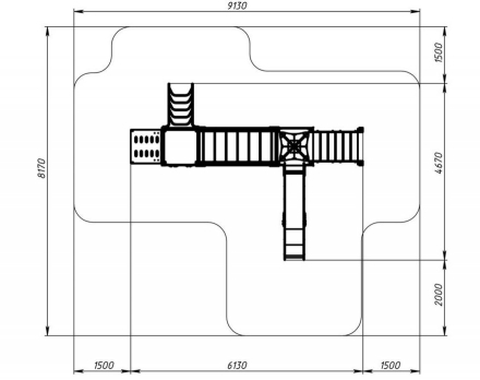 Детская игровая площадка Морской ДИК 2.17.09-01 H=1500, фото 6