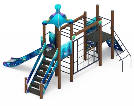 Детская игровая площадка Морской ДИК 2.17.09-01 H=1500, фото 2