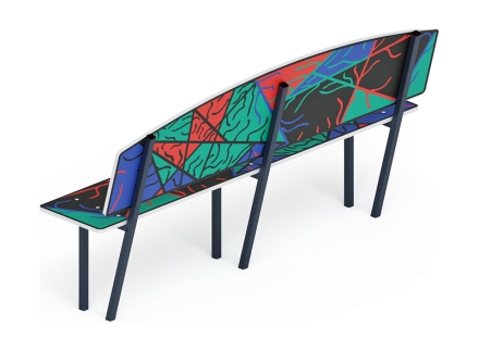 Скамейка детская Абстракция - МФ 41.01.01-06.И1, фото 4