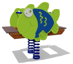 Качели-балансир на пружине Рыбка 04523.21 для детской площадки, фото 1 Качели-балансир на пружине Рыбка 04523.21 для детской площадки, фото 1