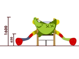 Горка двойная Крокодил 08208 для детской площадки, фото 2