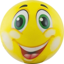 Мяч детский "Funny Faces", диаметр 12 см, желтый