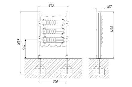 Развивающий элемент Счеты РЭ026 для детской площадки, фото 3
