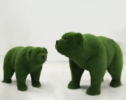 Топиари композиция медведи Зола и Стик — газон Eco + Deluxe Green, фото 1