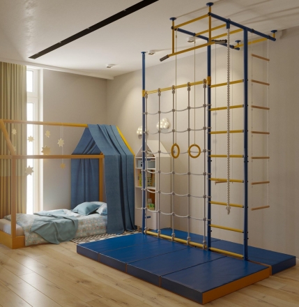 Детский спортивный комплекс Городок Babysport Т-образный с сеткой-1м., фото 1