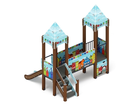 Детская игровая площадка Королевство (Коты) ДИК 1.15.02-21 H=750, фото 4