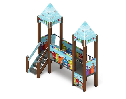 Детская игровая площадка Королевство (Коты) ДИК 1.15.02-21 H=750, фото 3