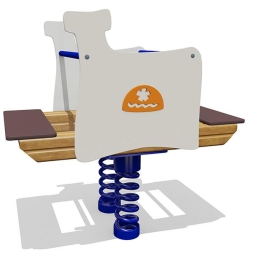 Качели-балансир на пружине Печка 04522 для детской площадки, фото 1 Качели-балансир на пружине Печка 04522 для детской площадки, фото 1