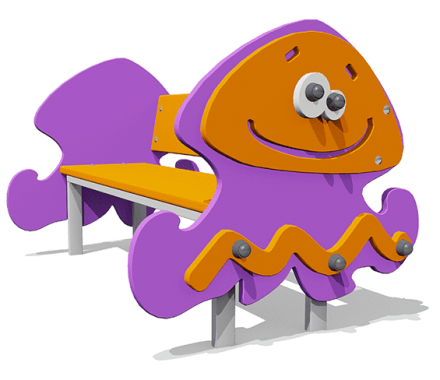 Скамейка детская Медуза ВСТ 2293 для игровой площадки, фото 1