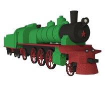 Топиари Паравоз, цветной (3 цвета) - газон Eco Топиари Паравоз, цветной (3 цвета) - газон Eco