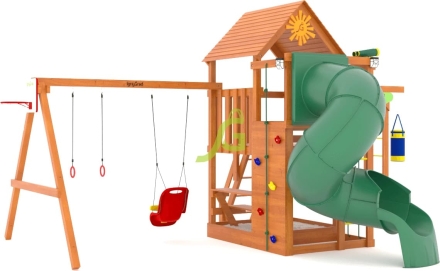 Детская площадка IgraGrad Крафт Pro 4 с трубой, фото 4