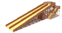 Зимняя горка Савушка Зима 12 с местом для хранения