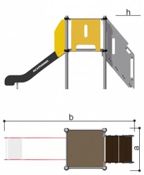Горка Romana 110.03.00 H=950 для детских площадок, фото 5 Горка Romana 110.03.00 H=950 для детских площадок, фото 5