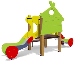 Горка двойная Избушка 08206 для детской площадки, фото 1