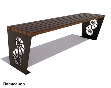 Скамейка уличная Ракушка, Лиственница 1,8 м, фото 3