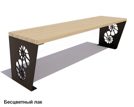 Скамейка уличная Ракушка, Лиственница 1,8 м, фото 5