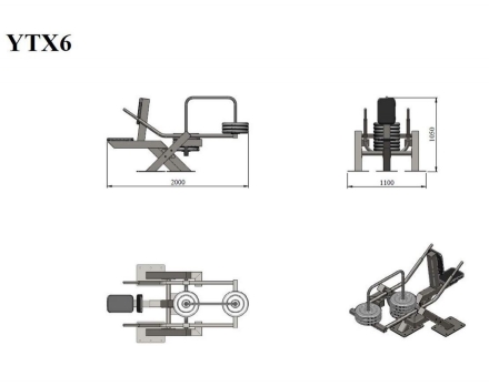 Уличный тренажер TORUDA &quot;Лыжник + Шейкер + Хипс&quot;, фото 2