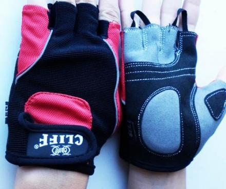 Перчатки вело F с петлями красные p.XS, фото 1