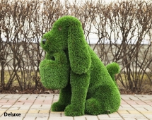 Топиари собака Филька h=80 см, с кашпо - газон Premium Топиари собака Филька h=80 см, с кашпо - газон Premium