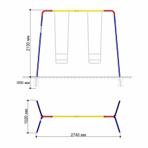 Качели двойные + ГНЕЗДО качели Romana R.103.28.04 Качели двойные + ГНЕЗДО качели Romana R.103.28.04