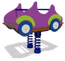 Качели-балансир на пружине Машинка 04520.21 для детской площадки, фото 1 Качели-балансир на пружине Машинка 04520.21 для детской площадки, фото 1