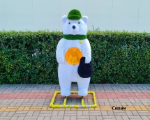 Топиари медведь-контейнер, Книголюб/Силач/Футболист - газон Eco Топиари медведь-контейнер, Книголюб/Силач/Футболист - газон Eco