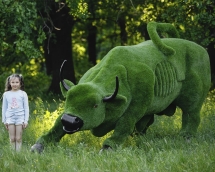 Топиари бык с Уолл-стрит - газон Premium Топиари бык с Уолл-стрит - газон Premium