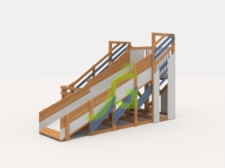 Деревянная зимняя горка "IgraGrad Snow Fox", длина ската 4 м мод.3, фото 3