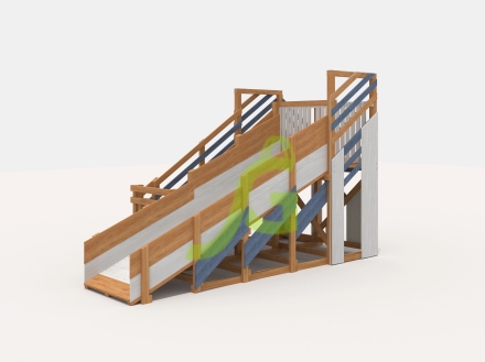 Деревянная зимняя горка "IgraGrad Snow Fox", длина ската 4 м мод.3, фото 3