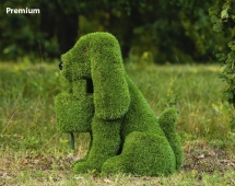 Топиари собака Филька h=80 см, с кашпо - газон Deluxe Green Топиари собака Филька h=80 см, с кашпо - газон Deluxe Green