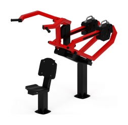 Тяга верхняя с переменной нагрузкой (красный) - Уличный тренажер - СТ 036-11, фото 4 Тяга верхняя с переменной нагрузкой (красный) - Уличный тренажер - СТ 036-11, фото 4