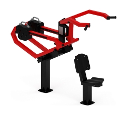 Тяга верхняя с переменной нагрузкой (красный) - Уличный тренажер - СТ 036-11, фото 3 Тяга верхняя с переменной нагрузкой (красный) - Уличный тренажер - СТ 036-11, фото 3