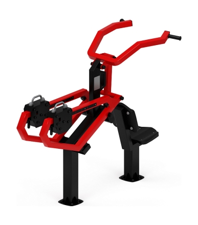 Тяга верхняя с переменной нагрузкой (красный) - Уличный тренажер - СТ 036-11, фото 2