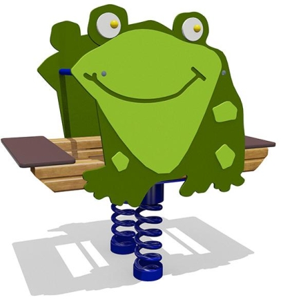 Качели-балансир на пружине Лягушка 04519 для детской площадки, фото 1