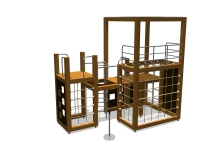Детский городок "Площадка 1-а секционная", серия Eco (дерево) ДГ3035.01 Детский городок "Площадка 1-а секционная", серия Eco (дерево) ДГ3035.01