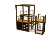 Детский городок "Площадка 1-а секционная", серия Eco (дерево) ДГ3035.01 Детский городок "Площадка 1-а секционная", серия Eco (дерево) ДГ3035.01