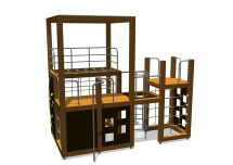 Детский городок "Площадка 1-а секционная", серия Eco (дерево) ДГ3035.01 Детский городок "Площадка 1-а секционная", серия Eco (дерево) ДГ3035.01