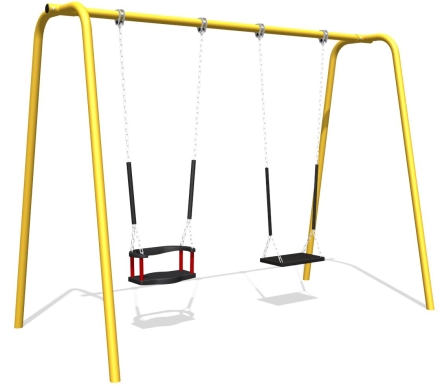 Качели двойные смешанные Romana 108.58.00-02 для детской площадки, фото 1