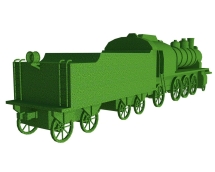 Топиари Паровоз, зеленый - газон Deluxe Топиари Паровоз, зеленый - газон Deluxe