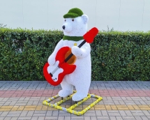 Топиари медведь-контейнер, Музыкант - газон Eco Топиари медведь-контейнер, Музыкант - газон Eco