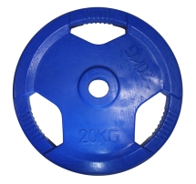 Диск обрезиненный цветной с хватом d 51 мм 20 кг. Диск обрезиненный цветной с хватом d 51 мм 20 кг.