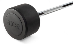 Штанга неразборная обрезиненная 40 кг Прямой гриф, фото 2 Штанга неразборная обрезиненная 40 кг Прямой гриф, фото 2