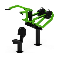 Тяга верхняя с переменной нагрузкой (зеленый) - Уличный тренажер - СТ 036-12, фото 3 Тяга верхняя с переменной нагрузкой (зеленый) - Уличный тренажер - СТ 036-12, фото 3