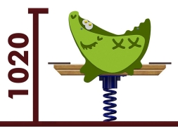 Качели-балансир на пружине Крокодил 04518 для детской площадки, фото 2 Качели-балансир на пружине Крокодил 04518 для детской площадки, фото 2