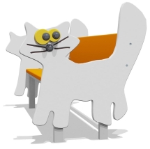 Скамейка детская Котенок ВСТ 1291 для игровой площадки Скамейка детская Котенок ВСТ 1291 для игровой площадки