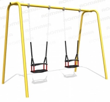 Качели двойные со спинкой Romana 108.58.00-01 для детской площадки Качели двойные со спинкой Romana 108.58.00-01 для детской площадки