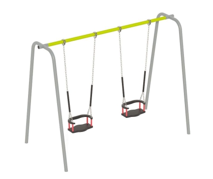 Качели двойные со спинкой Romana 108.58.00-01 для детской площадки, фото 1