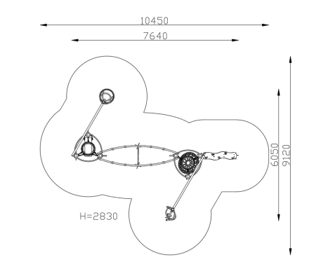 Спортивный комплекс 09210 для спортивной площадки, фото 2