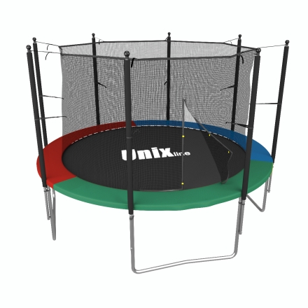 Батут Unix line Simple 12 ft Color (inside) с защитной сеткой, фото 1
