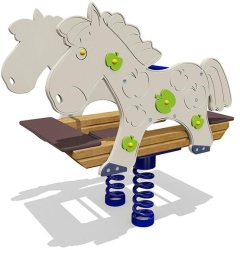 Качели-балансир на пружине Конь 04517 для детской площадки, фото 1 Качели-балансир на пружине Конь 04517 для детской площадки, фото 1